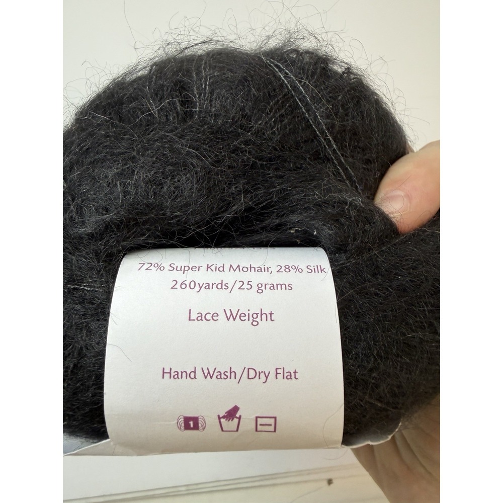 Knit Picks Aloft Mohair Silk Yarn Black Lot Of 2 Lace Weight 25 G Each - Picture 3 of 6